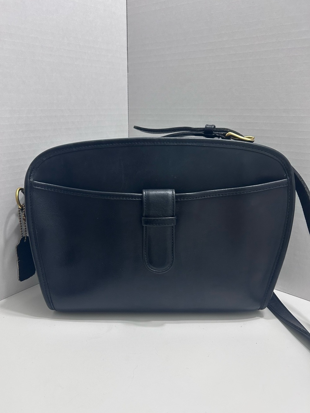 Vintage Coach 9895 Brighton Bag Black Leather Made in USA